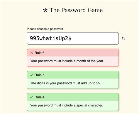 The Password Game.